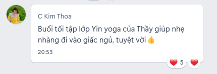 Học viên tập buổi tối, nhẹ nhàng đi vào giấc ngủ